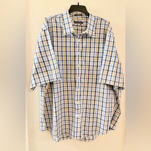 Damon Men’s Big & Tall Plaid Collared Button Down Shirt - Size 3X Big